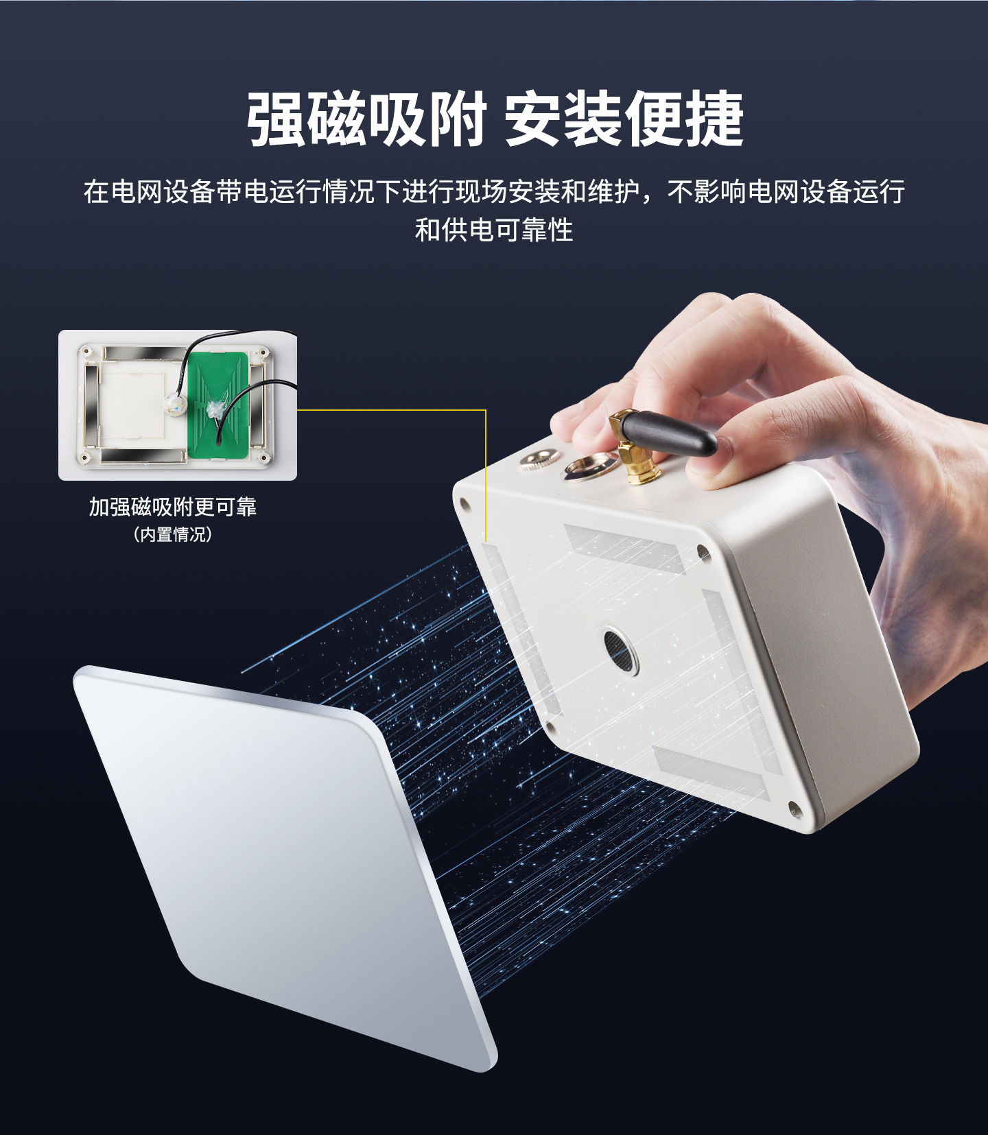 高压开关柜 TEV/超声波/特高频/温度 四合一智能局放传感器